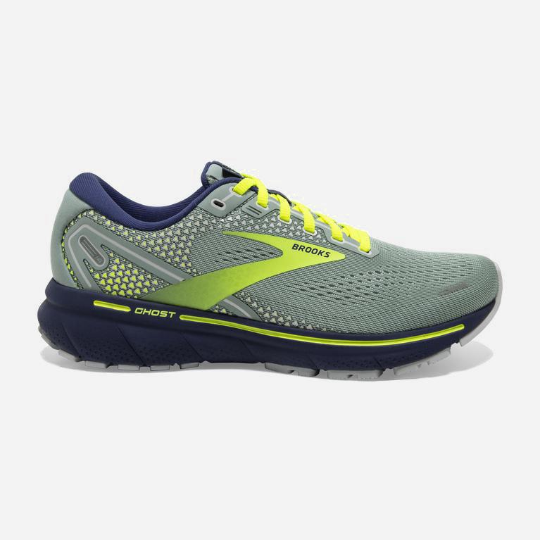 Brooks Women's Ghost 14 Cushioned Road Running Shoes Singapore - Blue Surf/Cobalt/Nightlife/Green Ye